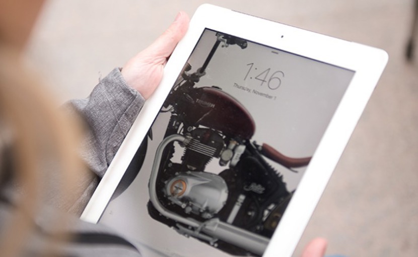 iPad screen being shown vertically