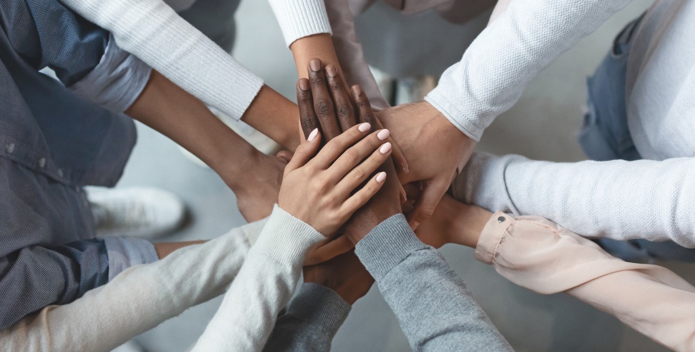 hands together in a circle
