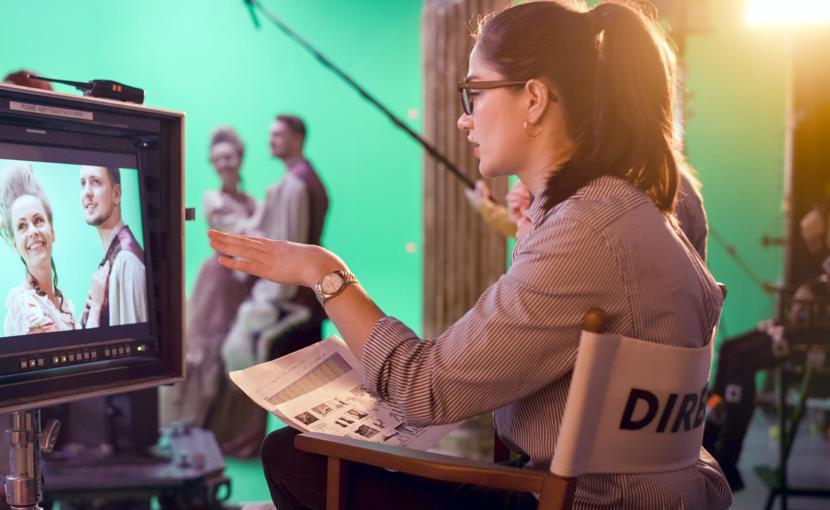 director on film set